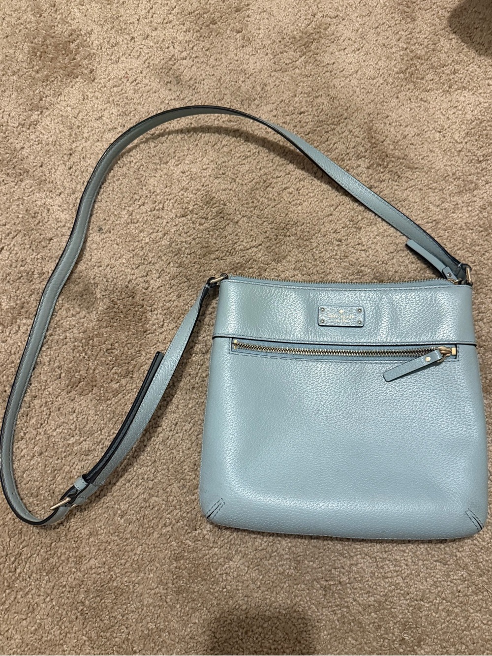 Light Blue Leather Crossbody Bag - Kate Spade